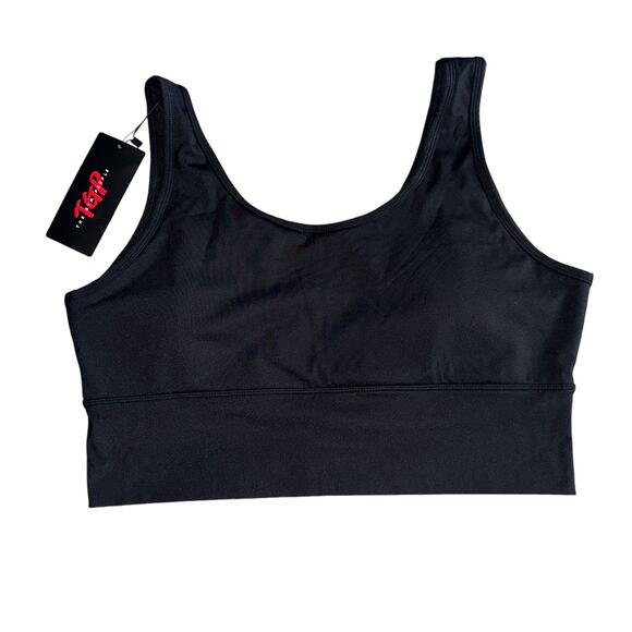 The Gym People Longline Sports Bra Padded Crop Tank Tops Sz XL - Picture 4 of 5